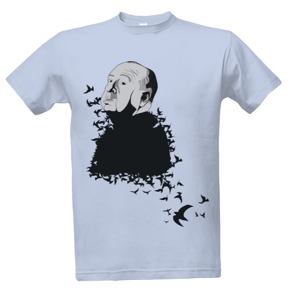 Tričko s potiskem Hichcock - mistr hororů - pánské triko