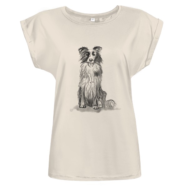 Tričko s potiskem Border kolie - dámské triko