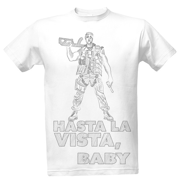 Tričko s potiskem Hasta la vista, baby - pánské triko