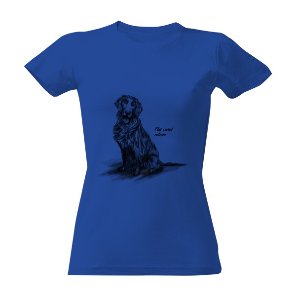 Tričko s potiskem FLAT COATED RETRÍVR - dámské triko