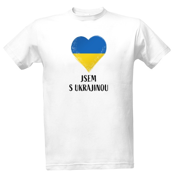 Tričko s potiskem Jsem s Ukrajinou