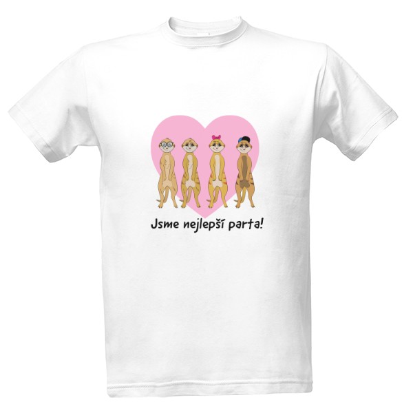 Tričko s potiskem Jsme nejlepší parta!
