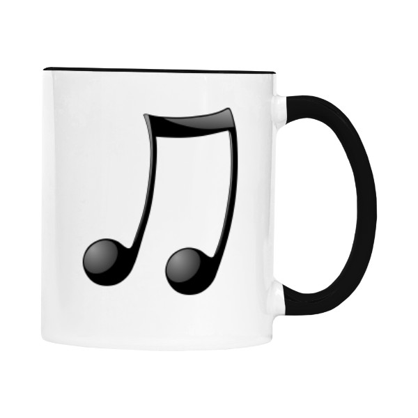 Hrnek malý barevný s potiskem Nota